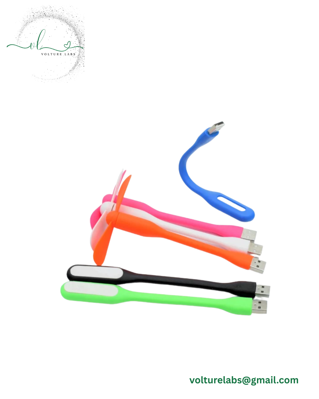 Mini USB Fan+LED Lamp Tablet Power Bank Plug In Summer Cooler Gadgets Pack 4258